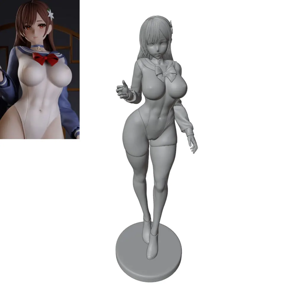 Kit de modelo en resina 1/24 – Figura gris DIY para decoración - imagen 2