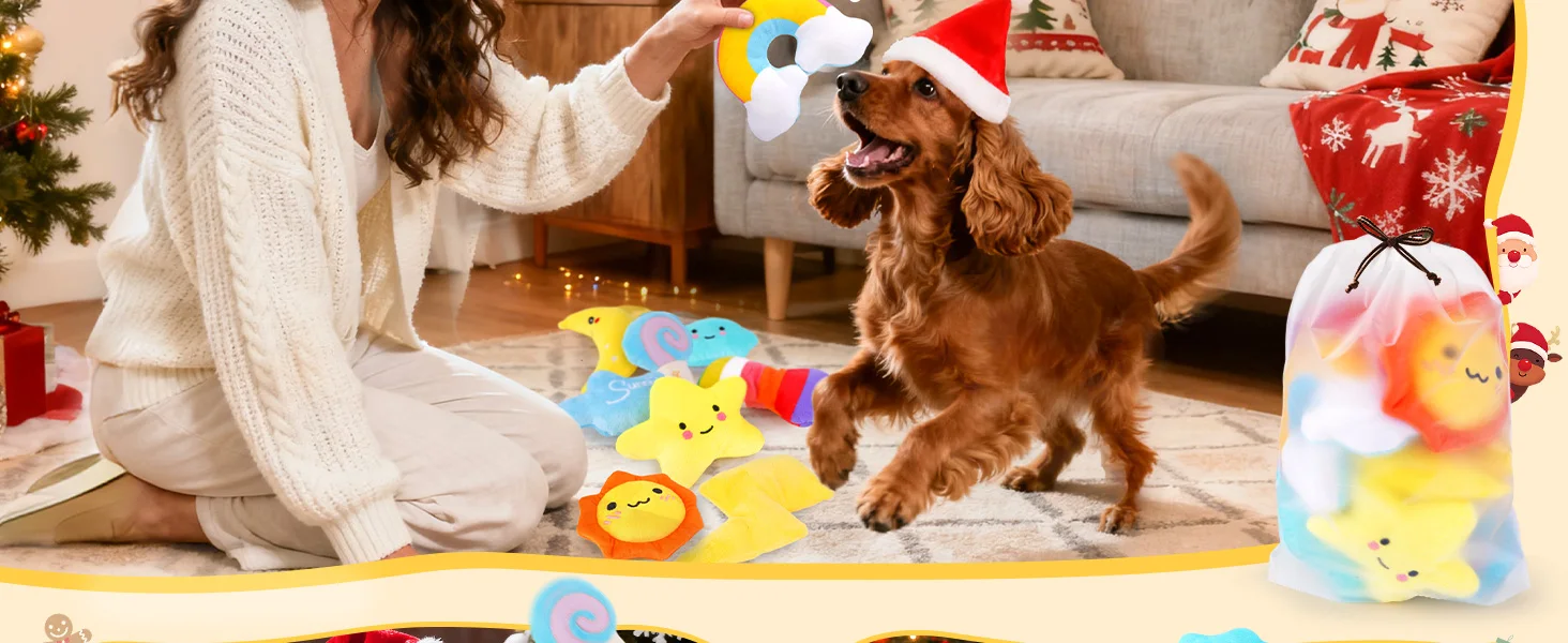 Juguete de peluche con forma de nube para perros
