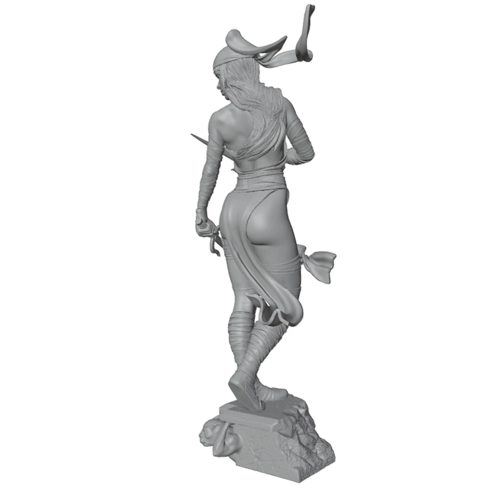 Miniatura guerrera sin pintar en resina para wargames - imagen 2