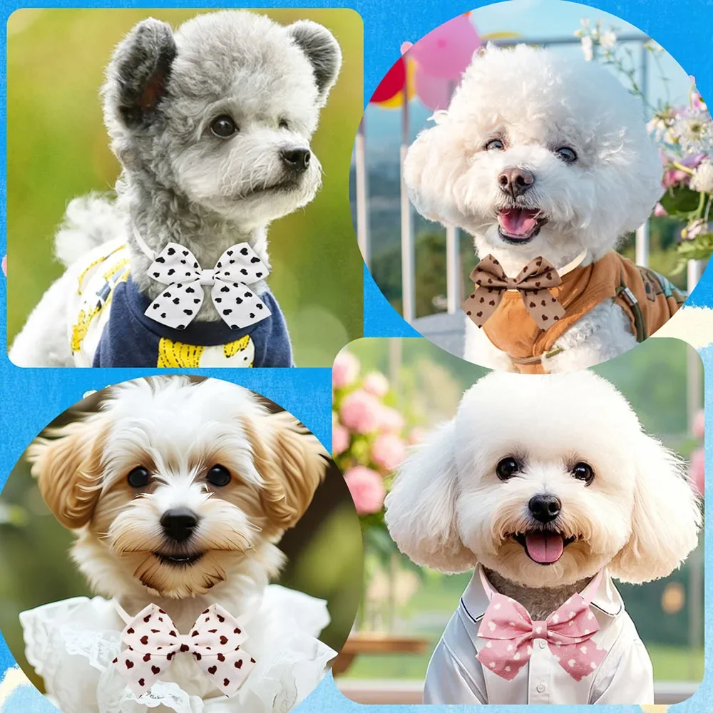 50 Uds. Pajarita delicada para perro pequeño, pajarita para gato, decoración ajustable para el cuidado de perros y mascotas, accesorios para perros - imagen 3