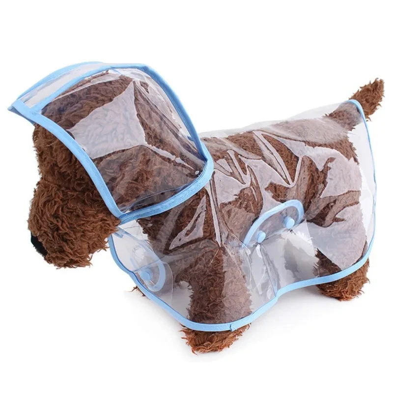 Chubasquero transparente con capucha para mascotas, chaqueta impermeable de PVC suave para perros pequeños, Poncho de lluvia para cachorros - imagen 4