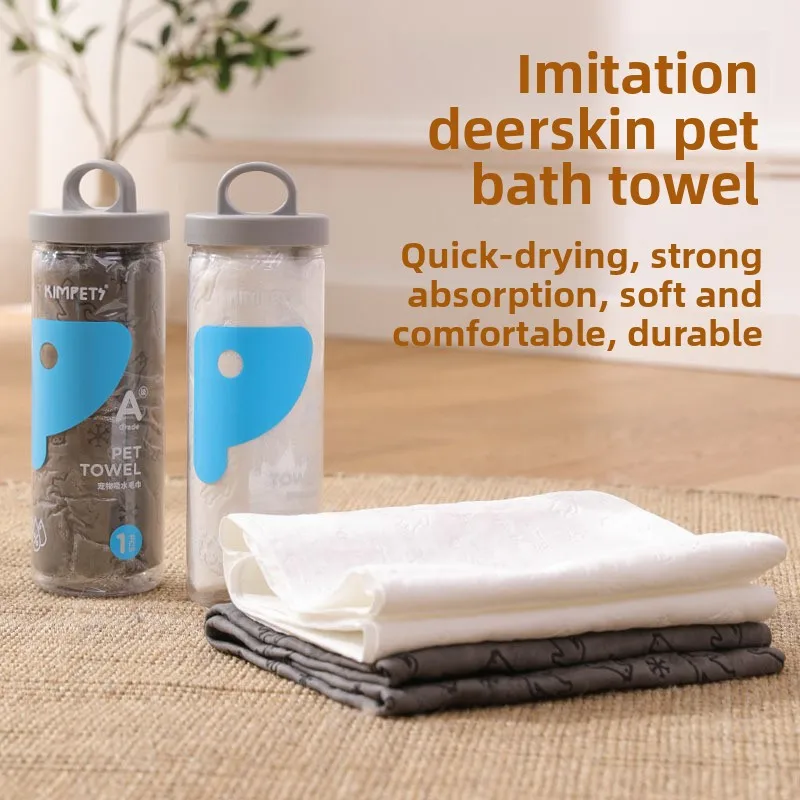 Productos para mascotas, toallas absorbentes, toalla de baño para perros y gatos, barril, toallas para mascotas de secado rápido, toalla de piel de venado de imitación