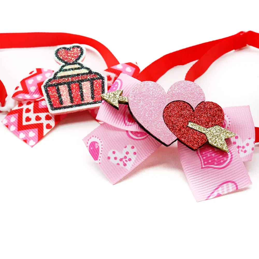 50/100 Uds. Pajaritas para perros pequeños y gatos, corbatas a la moda para el Día de San Valentín, pajaritas para mascotas, productos para el cuidado de perros y cachorros