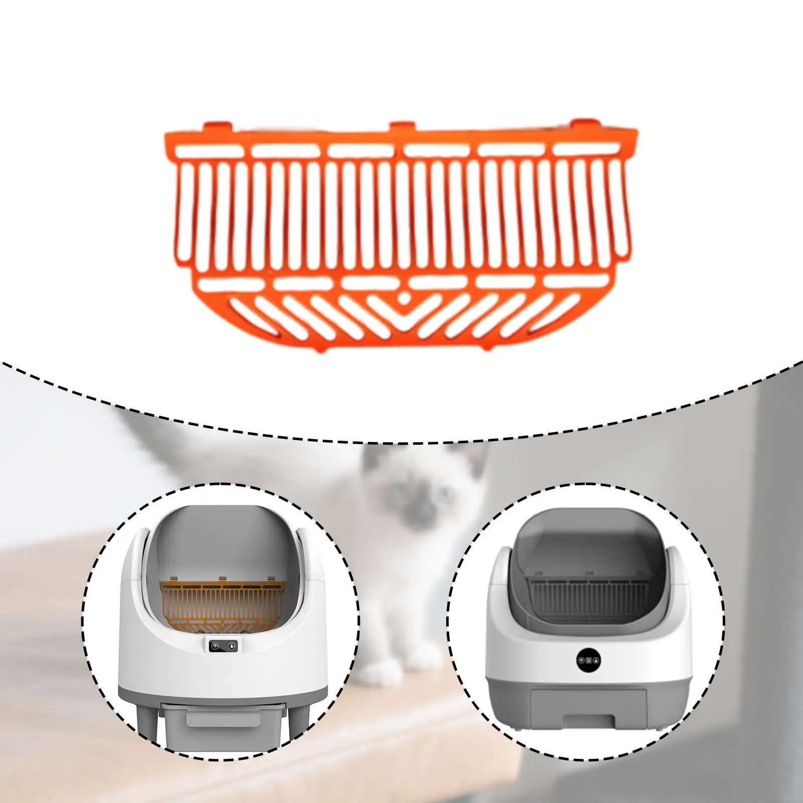 Caja de arena para gatos y mascotas, filtro de arena para gatitos, red para Ch-icb021 Ch-icb018SE - imagen 4