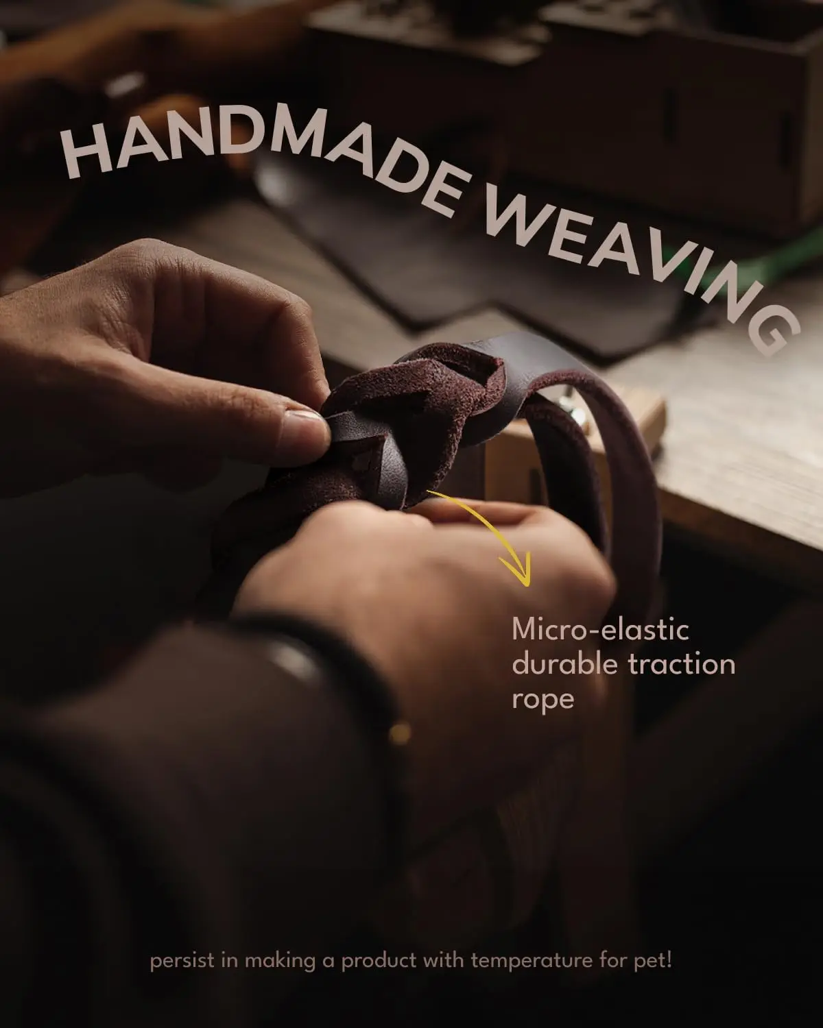 Correa de cuero para perros, correas trenzadas de cuero genuino de alta resistencia para perros grandes, medianos y pequeños, entrenamiento y caminar de pastor - imagen 3