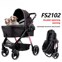 Cochecito para gatos y perros – Carrito plegable premium 2 en 1