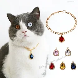 Collar de cadena con campana para gatos y perros pequeños, ajustable