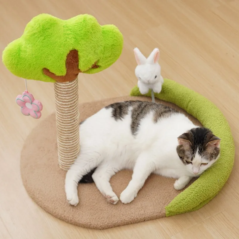 Rascador de árbol para gatos, poste de rascado resistente a las mordeduras, tablero de rascado de Sisal, muebles bonitos, juguetes para mascotas - imagen 2