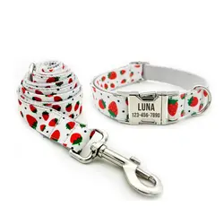 Collar para perros con placa grabada - Diseño fresa