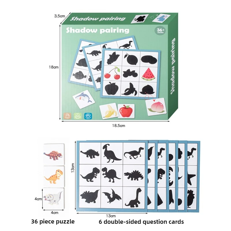 Rompecabezas madera Montessori sombras – juego educativo - imagen 5