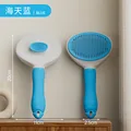 Blue round cat comb