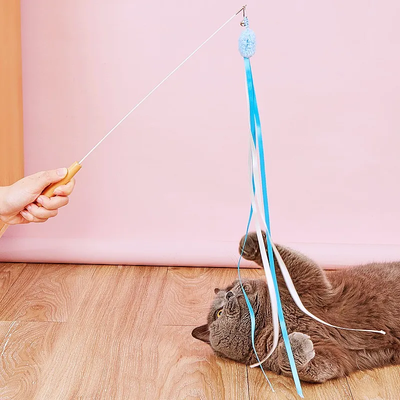 Juego de juguetes para gatos, palo de plumas para gatos, juego de 4 Uds., bola desmontable, borla, juguete para gatos, repuesto de mariposa, juguetes para gatos, traje, suministros para mascotas - imagen 4