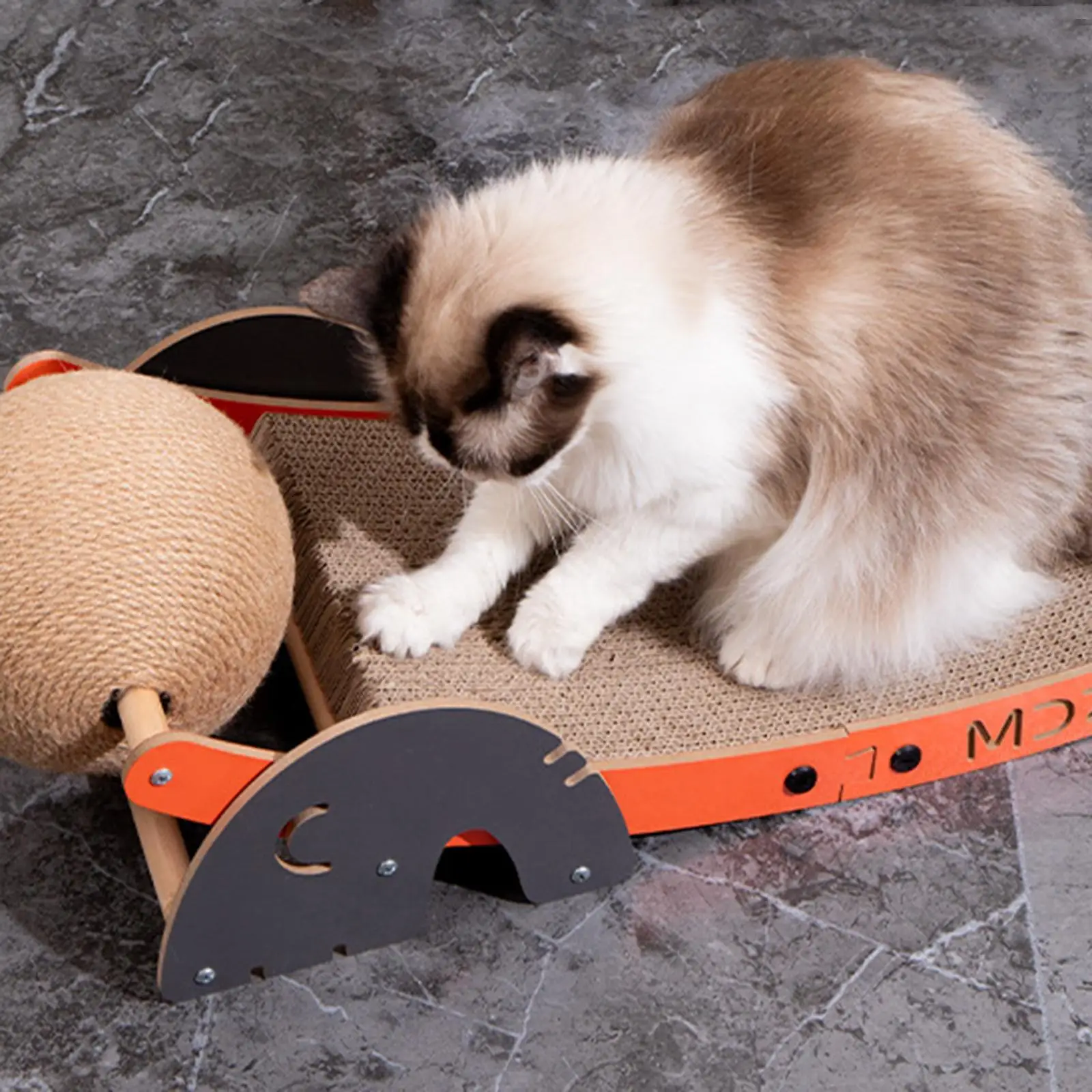 Pet Scratching Stand with Sisal Ball Cat Scratcher Toy for Playing Kitten