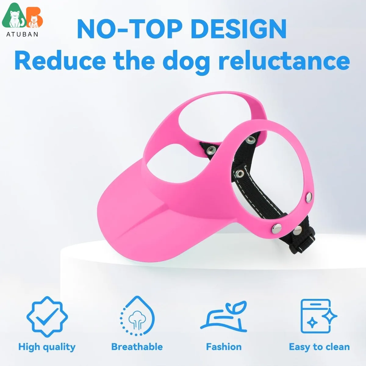 ATUBAN Sombrero para Perros S/M, Sombreros para el Sol para Perros Agujeros para las Orejas, Visera para Perrito Ajustable Deporte al Aire Libre Sombrero de Playa de Verano Gorra de Béisbol Transpirable - imagen 4