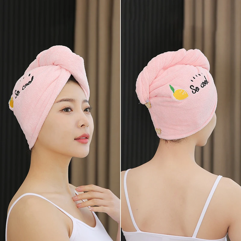 Toallas de microfibra suave para mujer, gorro de ducha de secado rápido, turbante suave para la cabeza, toalla para niña, sombreros de baño para mujer - imagen 4