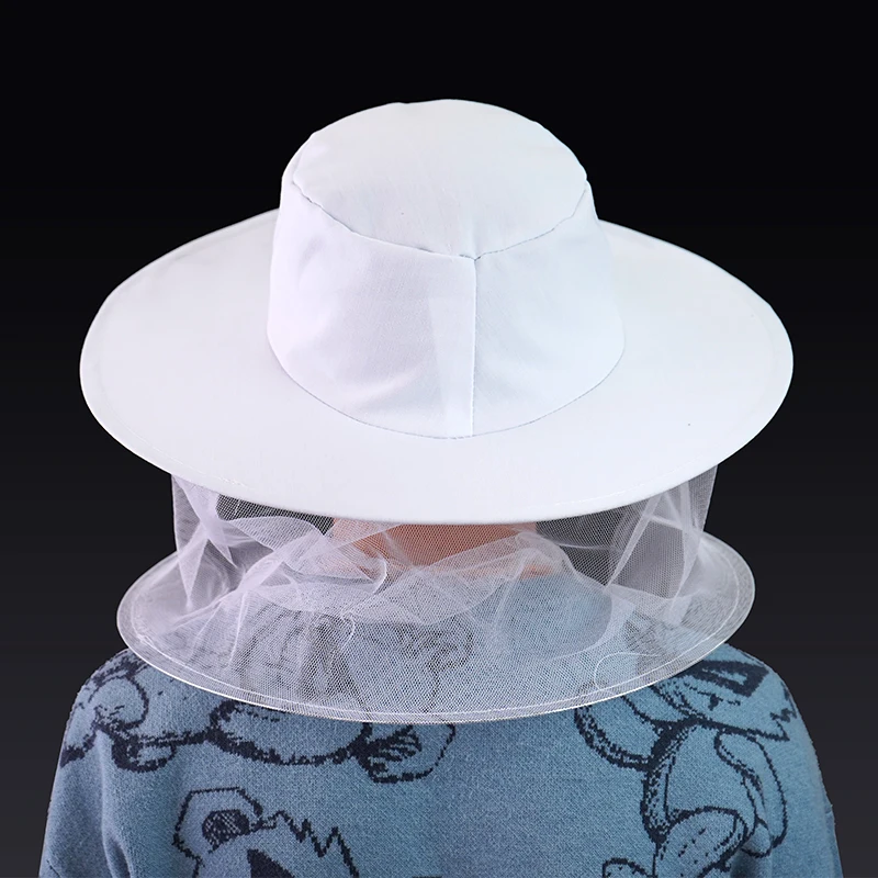 BeeKeeping-Sombrero de apicultor profesional con ala, protector solar grueso para la cara, protección especial de media longitud para apicultor - imagen 3