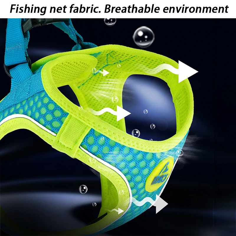 Correa para perro de 1,5 M, chaleco fuerte, conjunto de arnés para perro, arnés de pecho para perros pequeños y medianos, arnés reflectante para caminar al aire libre para mascotas, Teddy - imagen 4