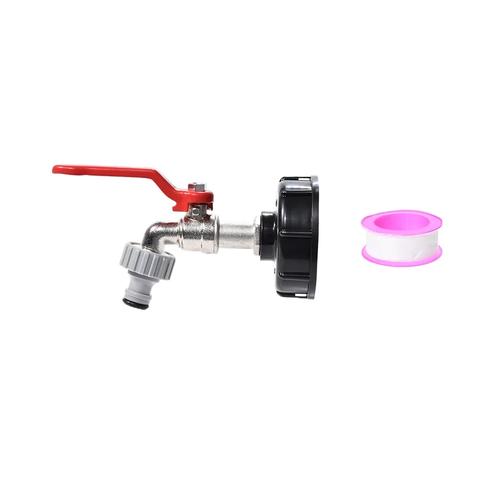 Adaptador de grifo de aleación para tanque de mano IBC, rosca S60x6, manguera de jardín de plástico y Metal duradero, conector rápido, 1 ud. - imagen 2