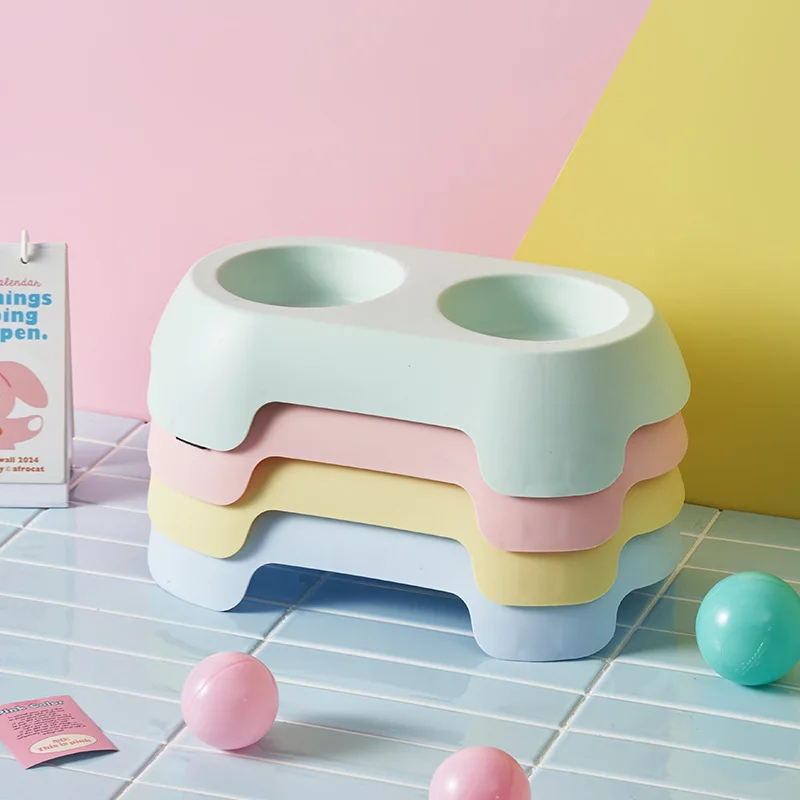 Cuenco de acero inoxidable para mascotas, juego de platos dobles, antideslizante, antipunta, gran capacidad, cuenco alimentador de agua para comida para perros y gatos para mascotas - imagen 4