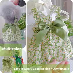 Vestido floral de verano para perros pequeños – Chihuahua y Bichón