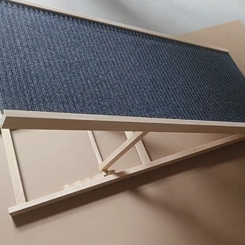 Rampa de madera ajustable plegable para perros y gatos – acceso - imagen 3