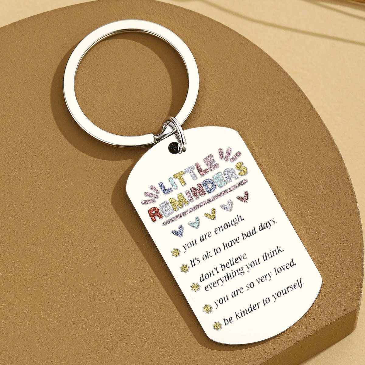 Regalos motivacionales para mujeres Llaveros lindos de recordatorios Regalos inspiradores Llavero de salud mental - imagen 5