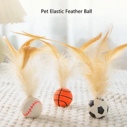 Juguete interactivo pelota elástica para gatos – Morder y jugar solo