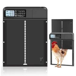 Puerta automática para gallinero con temporizador – Solar o a pilas
