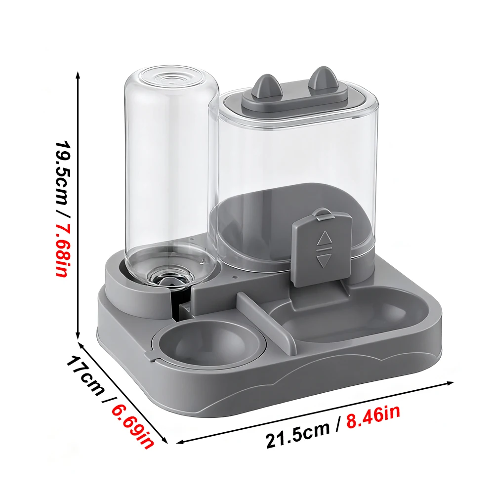 Alimentador automático 2 en 1 ración controlada para gatos y perros pequeños - imagen 2