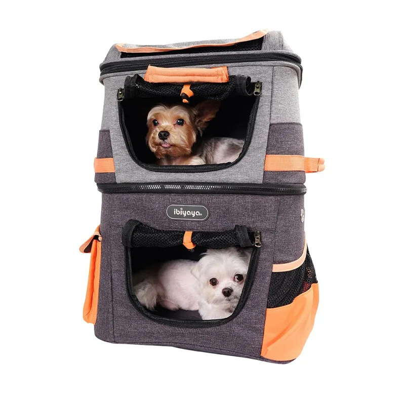 Bolsa para mascotas Mochila doble para gatos y perros Bolsa portátil para salir de gatos y perros Productos para mascotas - imagen 5