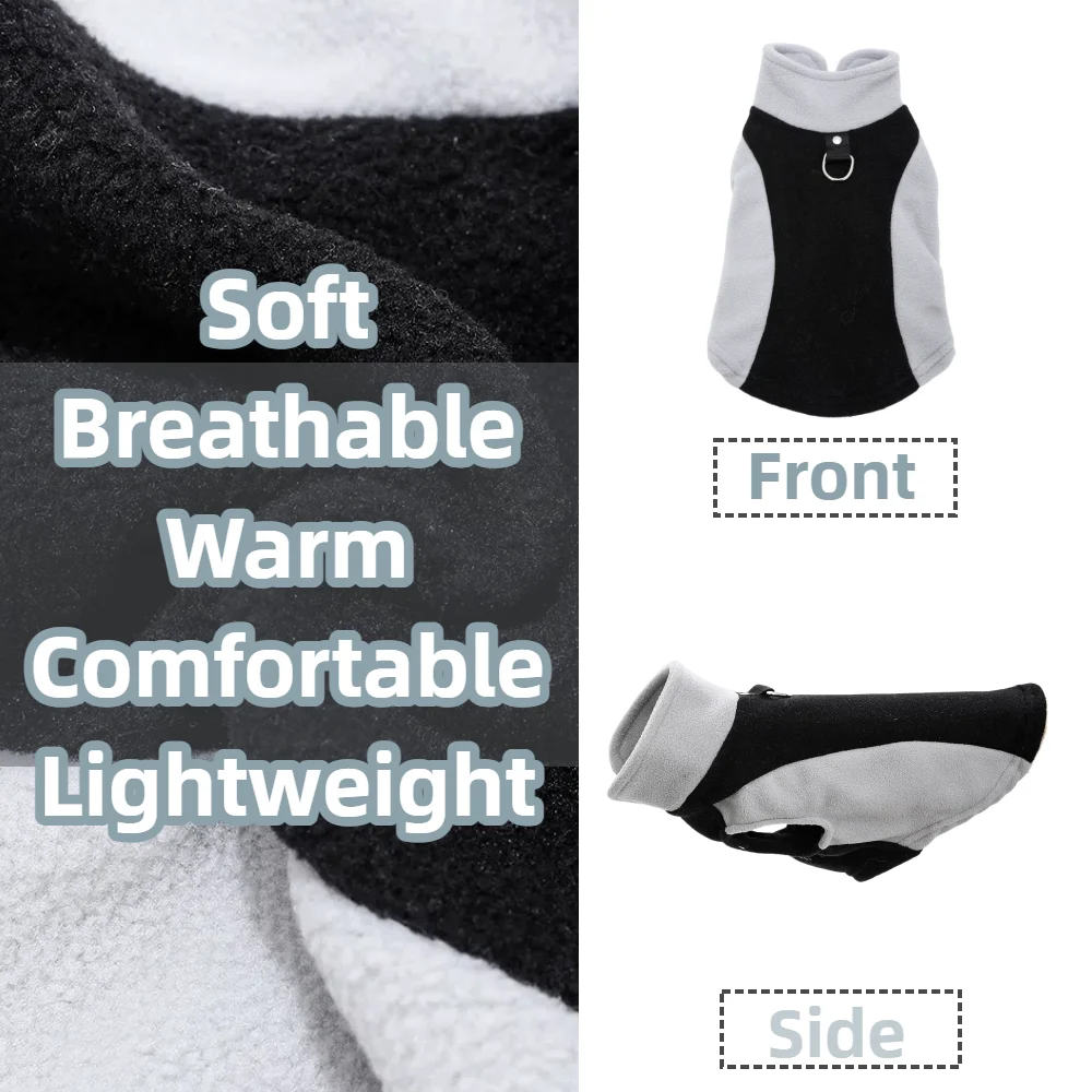 Ropa de invierno para perros pequeños y medianos, chaqueta cálida para mascotas, disfraz suave para cachorros, abrigo ligero transpirable para mascotas Chihuahua Bulldog - imagen 2