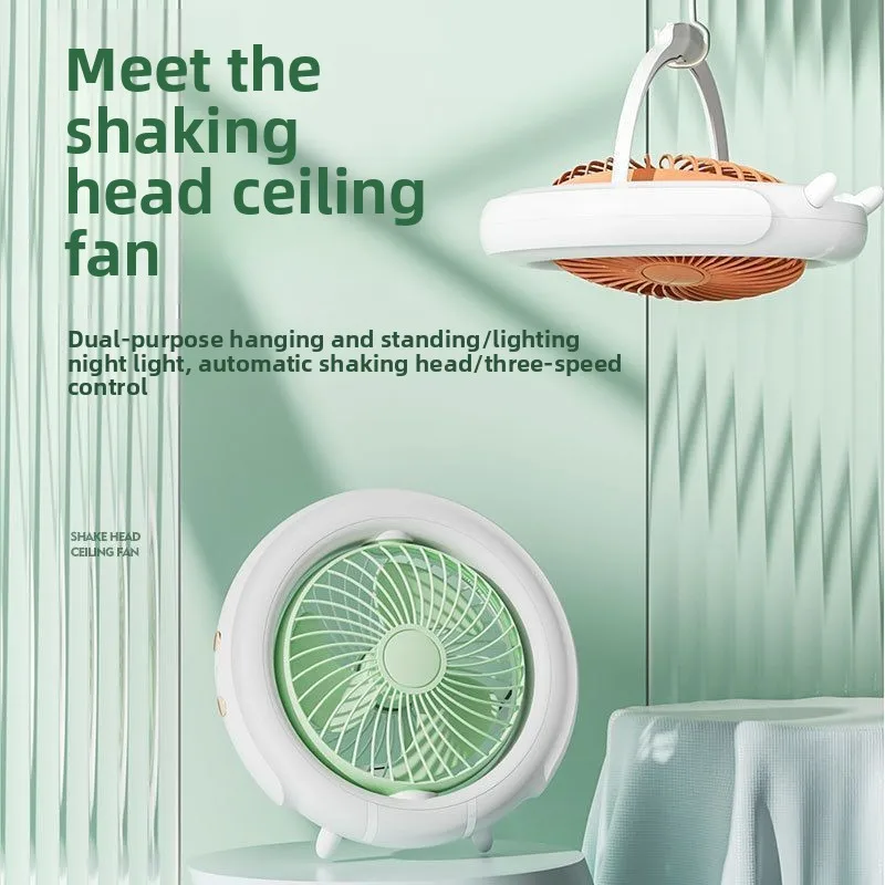 Ventilador de verano para mascotas para perros pequeños, potente disipación de calor, Villa para gatos, jaula para gatos, ventilador de techo pequeño móvil montado en la pared, productos para mascotas - imagen 2