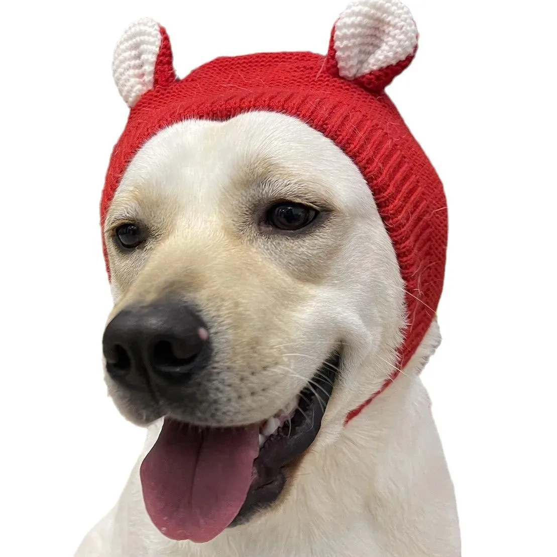 Nuevas orejeras silenciosas para perros, protección contra el ruido, cubiertas para orejas de mascotas, gorro tejido, alivio de la ansiedad, orejeras cálidas para invierno para perros medianos y grandes - imagen 4