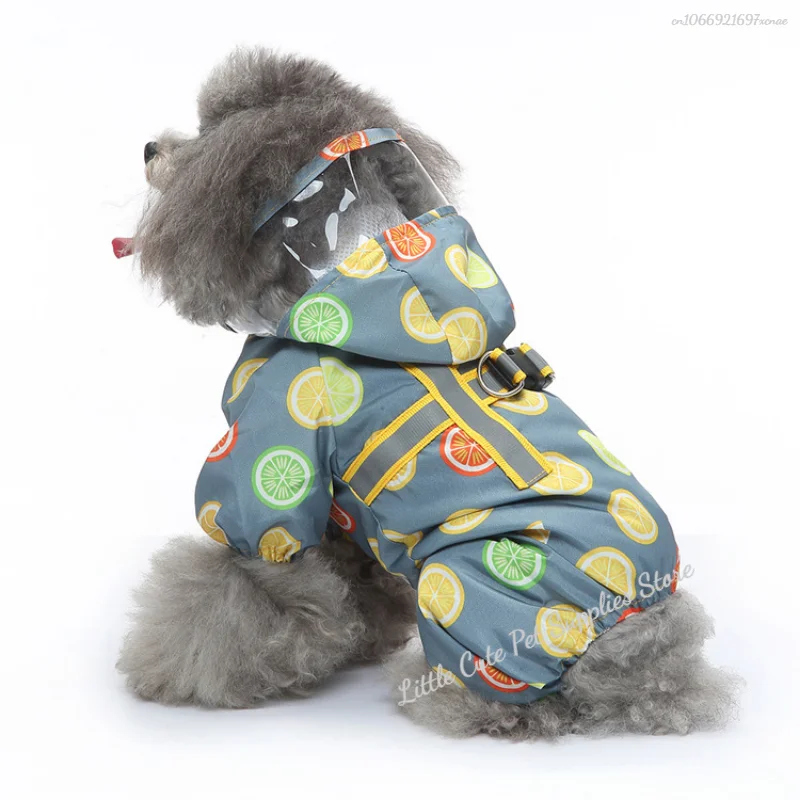 Chubasquero de frutas para mascotas, ropa impermeable con estampado de cuatro pies, perros pequeños, Chihuahua, Yollow, transpirable, Pug - imagen 2