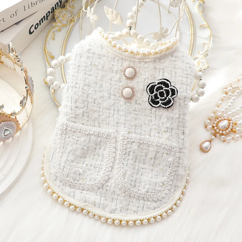 Ropa para perros Otoño e Invierno gato princesa chaleco fragante celebridad perla perro PEQUEÑO Teddy suministros para mascotas - imagen 2
