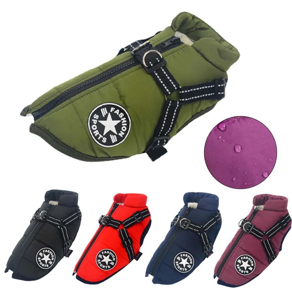 Chaqueta de invierno impermeable y reflectante para perros pequeños - imagen 3