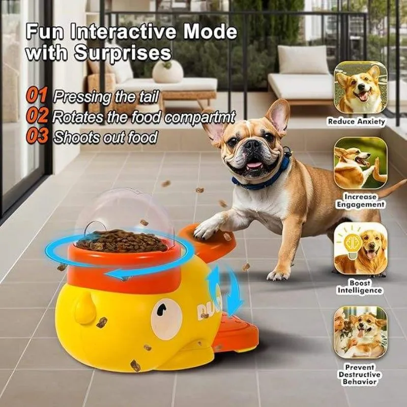 Comedero interactivo para perros y gatos con base antideslizante