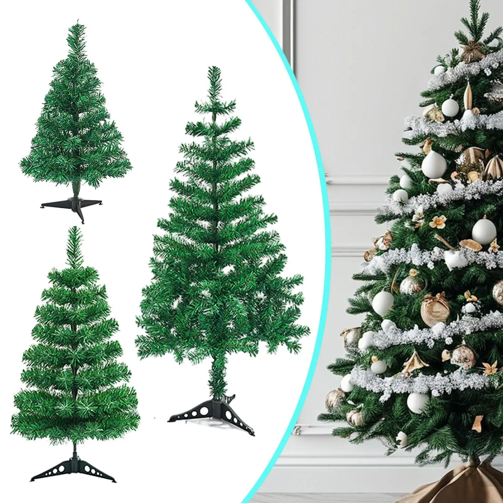 Artificial Christmas Tree Includes Stand,with Real Touch,Christmas Decorations,Xmas Tree Holiday Decor for Party Indoor Decor