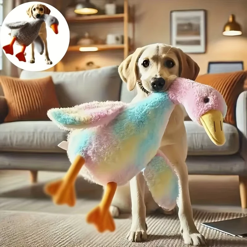 Pato de peluche suave y colorido de 50cm para gatos, perros, relajación, compañero para mascotas, alivia la ansiedad, compañero de perro, regalo de liberación de energía para mascotas - imagen 2