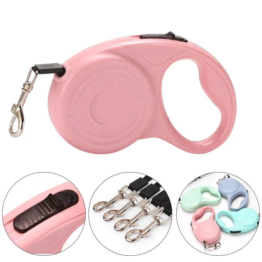 Cuerda de tracción para mascotas, perros pequeños y medianos, gatos, senderismo al aire libre, cachorro, cuerda extensible automática duradera, suministros para Bulldog, 1 ud.