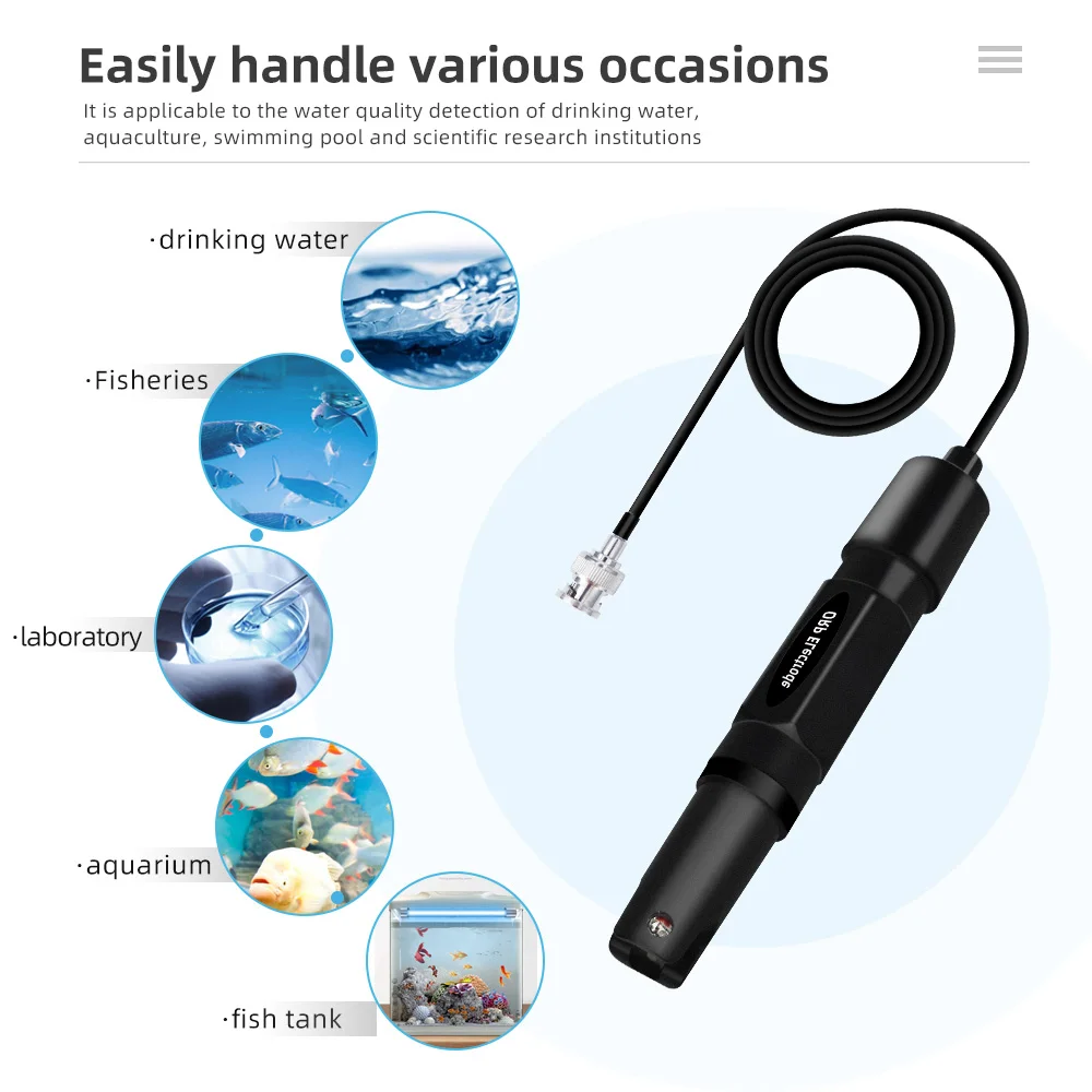 Sonda de repuesto ORP de 1,2 m/2m, conector BNC, electrodo ORP, Sensor ORP para acuario, laboratorio hidropónico - imagen 4