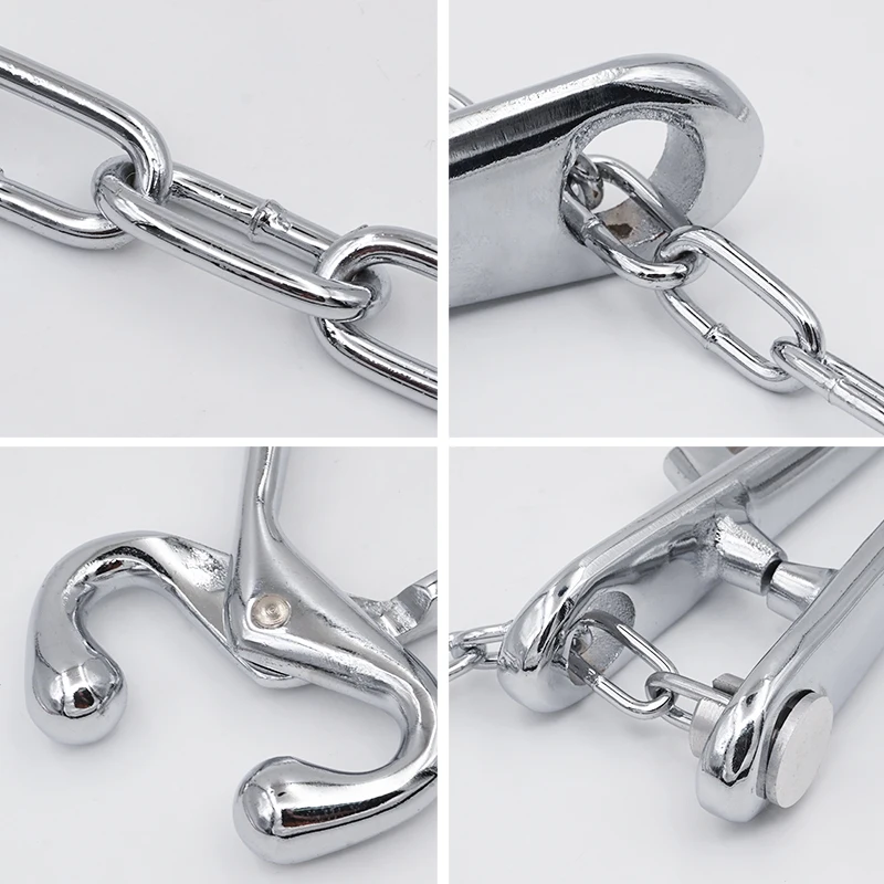 Alicates de punta de ganado con cadena, abrazadera de tracción de vaca de acero inoxidable, dispositivo de perforación de bovino fijo, herramienta de perforación, 1 piezas - imagen 5