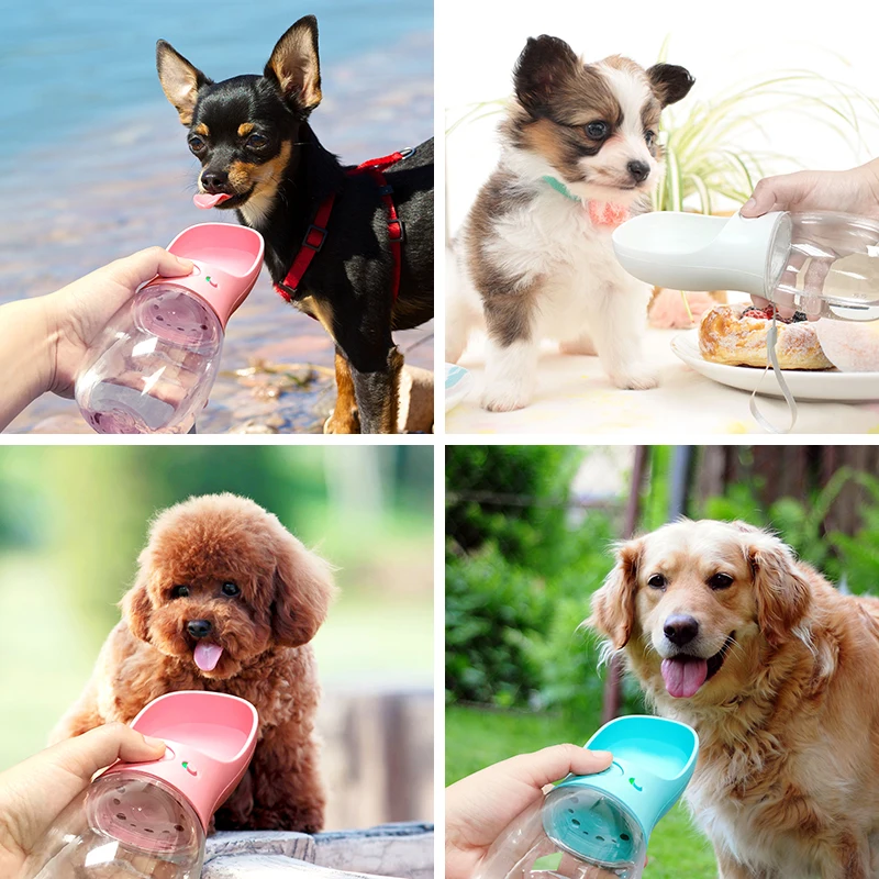 Botella de agua portátil para perros pequeños y grandes, bebedero de viaje para cachorros y gatos, dispensador de agua para mascotas al aire libre, producto para mascotas