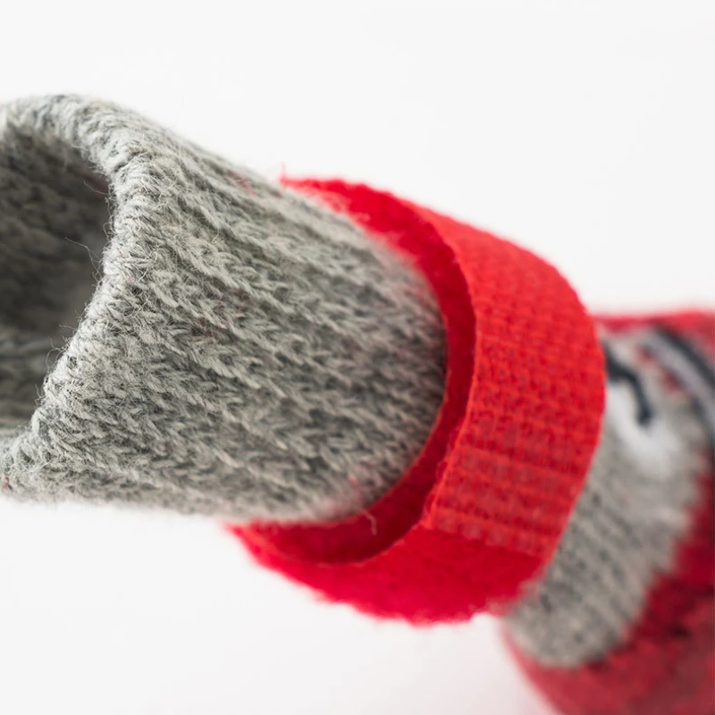 4 calcetines impermeables para perros, botines cálidos antiarañazos para perros y gatos pequeños, protectores antideslizantes para patas de invierno