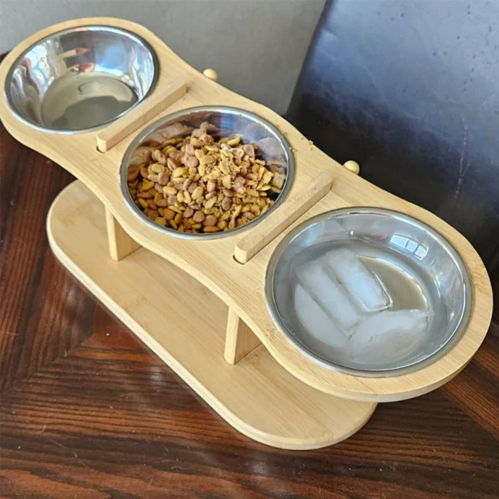 Cuencos elevados para gatos Cuencos elevados para comida para gatos 15 ° Cuencos inclinados para mascotas, para gatos, cachorros, perros pequeños, cuenco elevado para perros, soporte, cuencos para mascotas - imagen 3