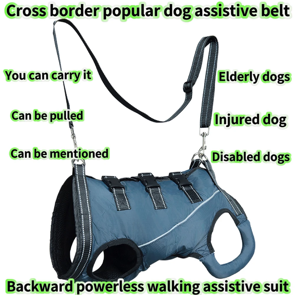 Multi Functional Pet Assisted Harness and Leash for Small Medium Dogs Reflective and Breathable Dog Rehabilitation Accessories - imagen 4