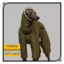 Mono térmico para galgos – Ropa de invierno a prueba de viento para perros flacos