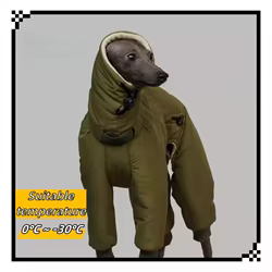 Ropa de invierno para perros, ropa cálida a prueba de viento para perros, abrigo grande para perros, monos, accesorios, mono, producto de galgo para perros flacos