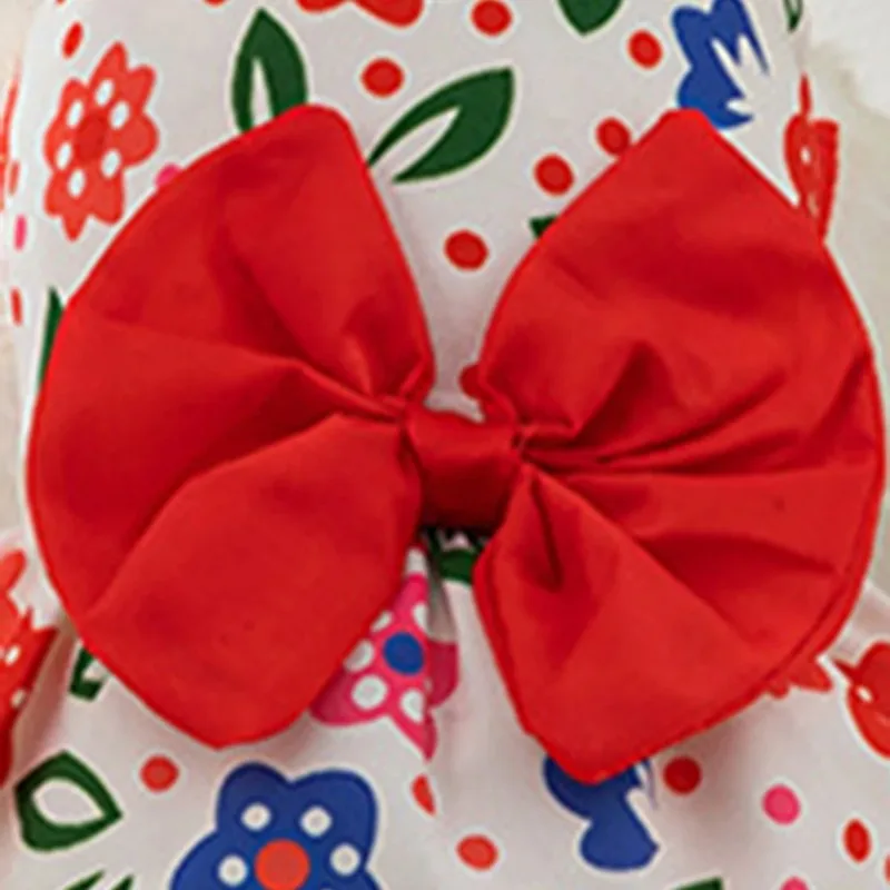 Vestidos para perros pequeños y niñas, vestidos florales para cachorros, vestido de princesa con lazo, trajes bonitos de verano, ropa para gatos