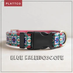 Collar y correa para perro con pajarita azul artesanal resistente